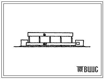 Фасады Типовой проект 814-5-28.91 Цех для сушки кормов на базе двух агрегатов АВМ-1,5Б. Предназначен для производства травяной муки с последующим приготовлением гранул и временным их хранением. Размеры навеса - 26x24 м. Расчетная температура: -30°С. Стены операт