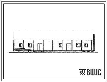 Фасады Типовой проект 808-5-39.86 Производственный корпус для пчеловодческой фермы на 600 пчелиных семей (стены из дерева)