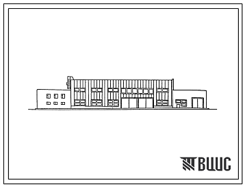 Фасады Типовой проект 816-1-157.13.88 Ремонтная мастерская для хозяйств с парком 50 тракторов для строительства в Украинской ССР