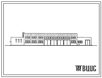 Фасады Типовой проект 816-1-158.13.88 Ремонтная мастерская для хозяйств с парком 75 тракторов для строительства в Украинской ССР