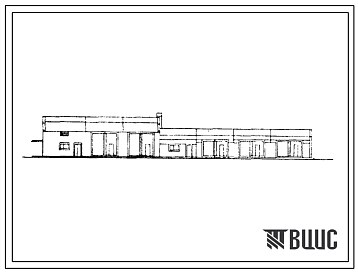 Фасады Типовой проект 816-1-190.90 Мастерская ремонтно-обслуживающей базы отделений (бригад) до 40 тракторов с теплой стоянкой и электродной котельной. Предназначена для проведения работ по ремонту и техническому обслуживанию сельскохозяйственной техники в отдел