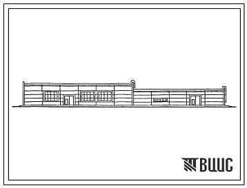Фасады Типовой проект 816-1-86.86 Профилакторий для гаража на 100 автомобилей с теплой стоянкой на 30 автомобилей