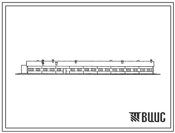 Фасады Типовой проект 807-10-107.12.87 Здание карантина на 250 телят (полносборное здание с рамным каркасом)