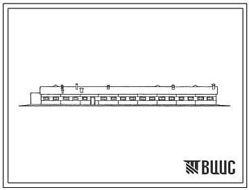 Фасады Типовой проект 807-10-106.12.87 Здание карантина на 250 телят (полносборное здание со стоечно-балочным каркасом)
