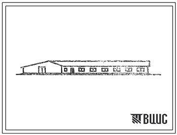 Фасады Типовой проект 803-3-105.86 Овчарня для ягнения 750 маток каракульских пород (неполный каркас по шифру ИИКСХ-2/83, форма Г-образная)