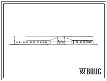 Фасады Типовой проект 801-4-171.13.87 Здание для выращивания нетелей на 500 голов (для Северо-Кавказской зоны РСФСР)