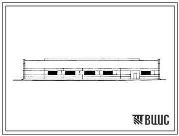 Фасады Типовой проект 801-4-150.13.87 Здание на 200 голов ремонтного молодняка крупного рогатого скота мясных пород боксового содержания (с рамным железобетонным каркасом) (для Казахской ССР)