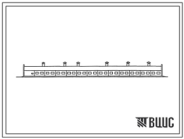 Фасады Типовой проект 801-4-119с.13.86 Здание на 336 голов молодняка крупного рогатого скота привязного содержания (для Казахской ССР)