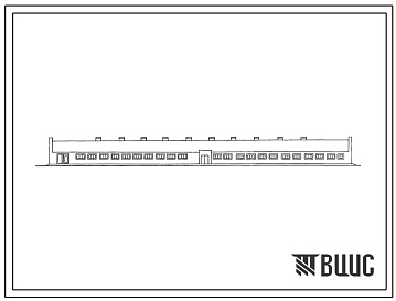 Фасады Типовой проект 801-2-76с.13.86 Коровник на 200 коров привязного содержания (в стоечно-балочных конструкциях). Для южной зоны Казахской ССР