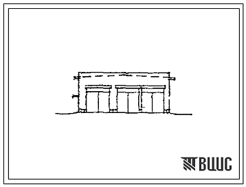 Фасады Типовой проект 21861-74.83 (13-63-КП) Эксплуатационный гараж на 5 автомобилей (стены панельные)