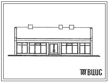 Фасады Типовой проект 274-15-23с.13.86 Магазин товаров повседневного спроса торговой площадью 100 м2 (для Грузинской ССР)
