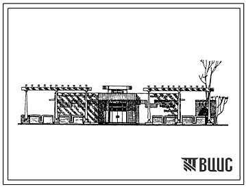 Фасады Типовой проект 274-22-54сп.13.86 Чайхана на 75 посадочных мест для строительства в Узбекской ССР
