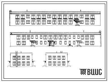 Фасады Типовой проект VI-23 Детское дошкольное учреждение на 140 мест с круглосуточным пребыванием детей