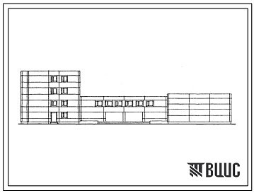 Фасады Типовой проект 232-1-148с.86 Учебный корпус профессионально-технического училища на 960 учащихся (в конструкциях серии 1.020.1-2с)