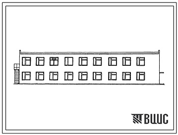 Фасады Типовой проект 509-25.86 Объедененное здание транспортного управления, заводской станции и поста электрической централизации на 75 человек. Стены из кирпича