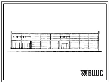 Фасады Типовой проект 709-9-86.87 Склад хлопка площадью 2000 м2 (ширина склада 36 м)