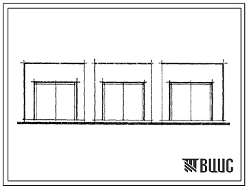 Фасады Типовой проект 503-2-028.23.87 Одноэтажные односторонние гаражи для легковых автомашин. Для Латвийской ССР