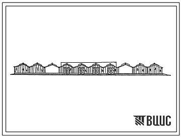 Фасады Типовой проект 810-1-31.12.89 Многопролетная почвенная теплица площадью 0,2 га для подсобных хозяйств предприятий.