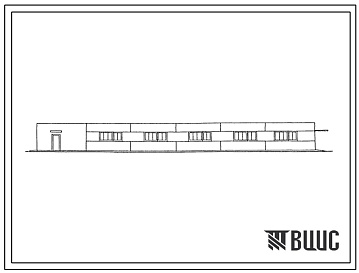 Фасады Типовой проект 807-11-31с.13.88 Санитарный пропускник на 60 человек для животноводческих и птицеводческих предприятий (полносборное здание). Для строительства в Узбекской ССР.