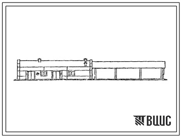 Фасады Типовой проект 807-20-20 Пункт искусственного осеменения овец с навесом на 150 баранов (стены панельные).