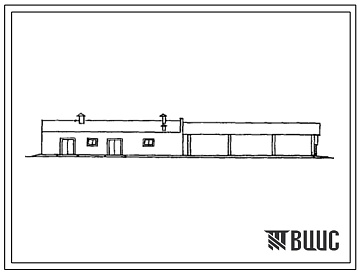 Фасады Типовой проект 807-20-19 Пункт искусственного осеменения овец с навесом на 150 баранов (стены кирпичные).