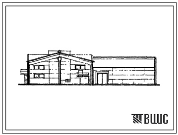 Фасады Типовой проект 802-6-1 Цех влажных кормосмесей производительностью 40 т/сутки. Тип I, II.