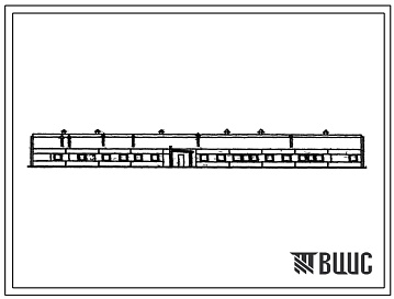 Фасады Типовой проект 231-9-8 Здание доильно-молочного блока и родильного отделения с телятником (учебного хозяйства сельского ПТУ).