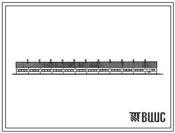 Фасады Типовой проект 801-2-21 Коровник на 200 коров привязного содержания (полносборное здание с рамным каркасом из конструкций высокой заводской готовности)