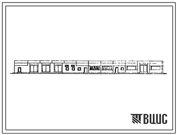 Фасады Типовой проект 817-198 Здание подсобно-вспомогательных помещений для птицефабрик в сборных железобетонных конструкциях