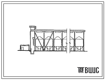 Фасады Типовой проект 813-1-5 Металлическое зернохранилище емкостью 3600 т