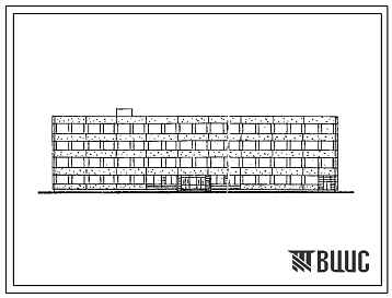 Фасады Типовой проект 232-1-69 Универсальный учебный корпус профессионально-технического училища на 1200 учащихся для машиностроительных специальностей. Для строительства в 1В подрайоне,2 и 3 климатических районах