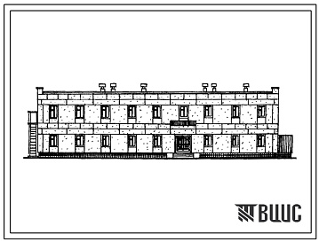 Фасады Типовой проект 416-5-23 Казарма военизированной охраны. Тип 2