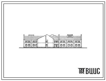 Фасады Типовой проект 164-080-95.88 Общежитие на 100 человек пониженной этажности для учащихся профтехучилищ для сельских условий строительства (со стенами из кирпича)