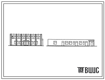 Фасады Типовой проект 807-10-66.83 Городская ветеринарно-санитарная станция