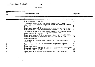 Состав фльбома. Типовой проект 509-16.84Альбом 4.85 Сметы. Ведомости потребности материалов