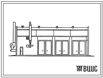 Фасады Типовой проект 816-1-40.83 Мастерская для пункта технического обслуживания на 50 хлопко-куракоуборочных машин и тракторов