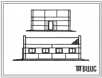 Фасады Типовой проект 807-10-53.83 Амбулатория ветпункта ферм крупного рогатого скота