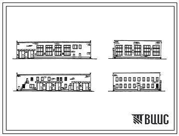 Фасады Типовой проект 503-171 Гараж с профилакторием на 150 автомобилей