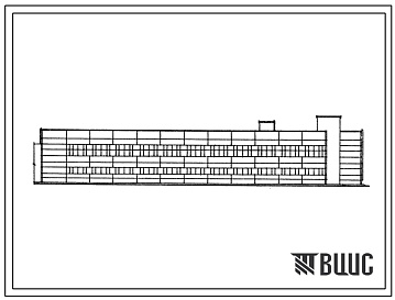 Фасады Типовой проект 408-20-55.83 Производственный корпус книжной базы с библиотечным коллектором с годовым грузооборотом 6 тыс. т