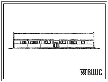 Фасады Типовой проект 804-2-22.85 Конюшня для группового содержания 80 голов племенного молодняка (стены панельные).