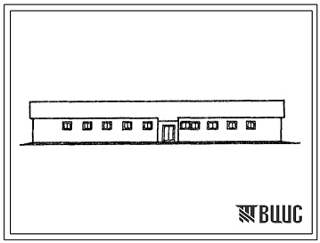 Фасады Типовой проект 804-2-21.85 Конюшня для группового содержания 80 голов племенного молодняка (стены кирпичные).