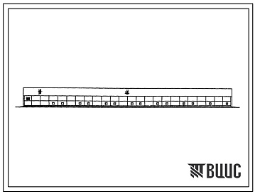 Фасады Типовой проект 805-3-51.85 Птичник на 38800 голов ремонтного молодняка кур в клеточных батареях БКМ-3 (стены из асбестоцементных панелей).