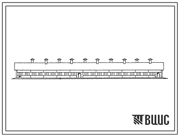 Фасады Типовой проект 801-4-98с.85 Здание для содержания 140 телок и нетелей. Для строительства в районах Азербайджанской ССР сейсмичностью 7, 8 баллов