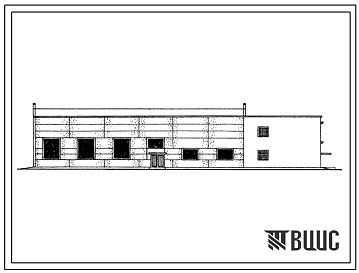 Фасады Типовой проект 816-1-71.85 Станция технического обслуживания на парк 200 тракторов К-701 и Т-150К (железобетонных конструкциях пролетом 18 м)