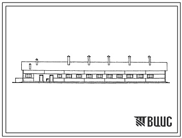 Фасады Типовой проект 807-10-81с.85 Здание карантина на 170 голов молодняка с пунктом приема. Для строительства в районах Азербайджанской ССР сейсмичностью 7, 8 баллов