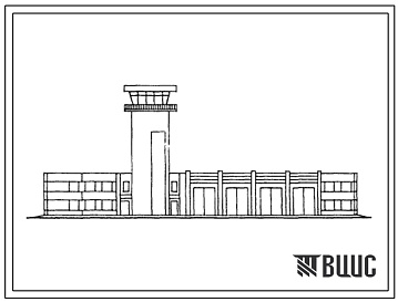 Фасады Типовой проект 506-133.85 Здание основной аварийно-спасательной станции для аэропортов ГА 4-5 классов