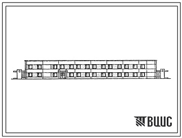 Фасады Типовой проект 416-4-99.84 Здание бытовых помещений для нефтеперерабатывающих заводов на 300 человек с административными помещениями и здравпунктом