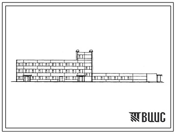 Фасады Типовой проект 416-4-109.86 Здание бытовых помещений на 400 рабочих со здравпунктом и столовой