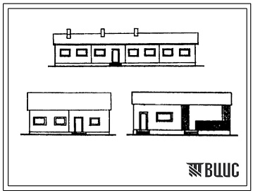 Фасады Типовой проект 416-04-106с.85 Бытовые помещения полевого стана хлопководческой бригады