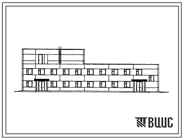 Фасады Типовой проект 416-4-108.86 Здание бытовых помещений на 250 рабочих с буфетом